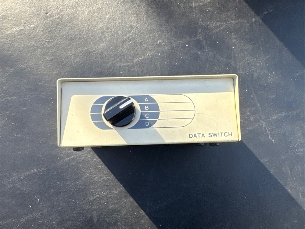 Vintage DB25 A/B/C/D Parallel Serial Manual Data Switch Box