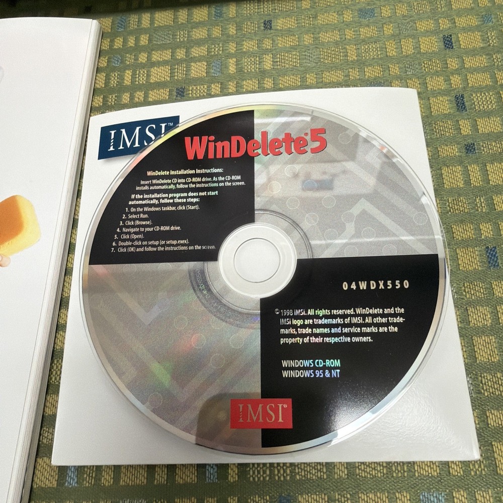 IMSI Win Delete 5 User Guide CD ROM For Windows The Complete Uninstaller Program
