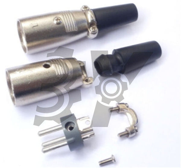 1PCS XLR Male 3-pin Plug MicrophPatch Connector NEW