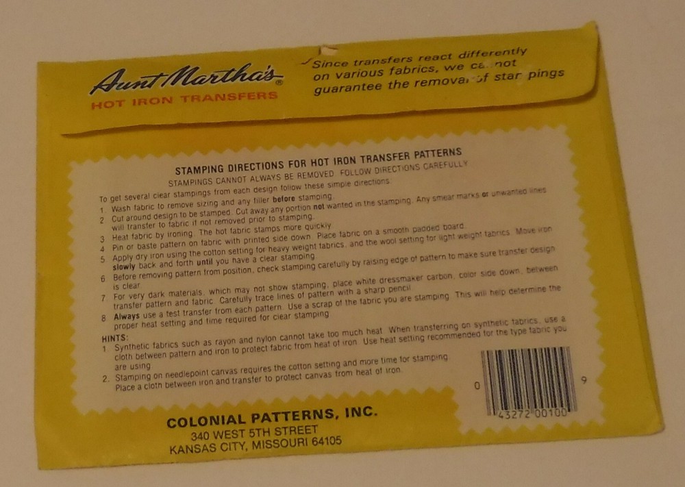 Aunt Martha 's Hot Iron Transfers #9240 Assorted Alphabets