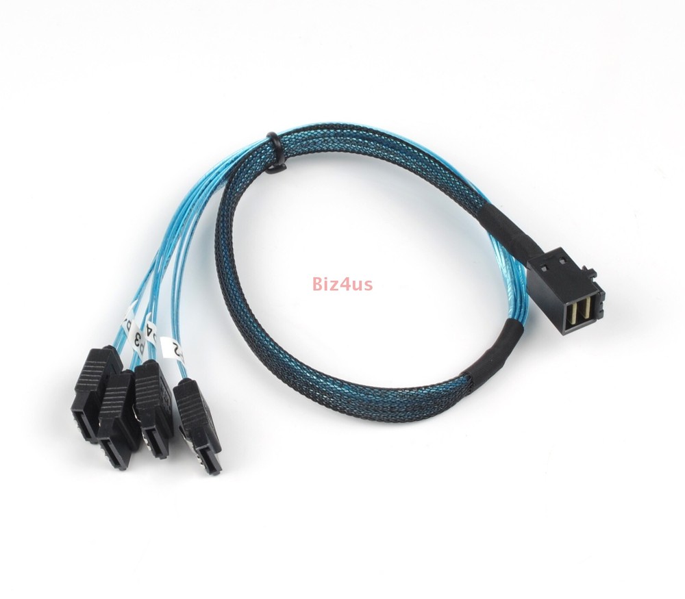 MiniSAS SFF-8643 host to4SATA 7pin Hard Disk Fanout 6Gbps Data Server Raid Cable