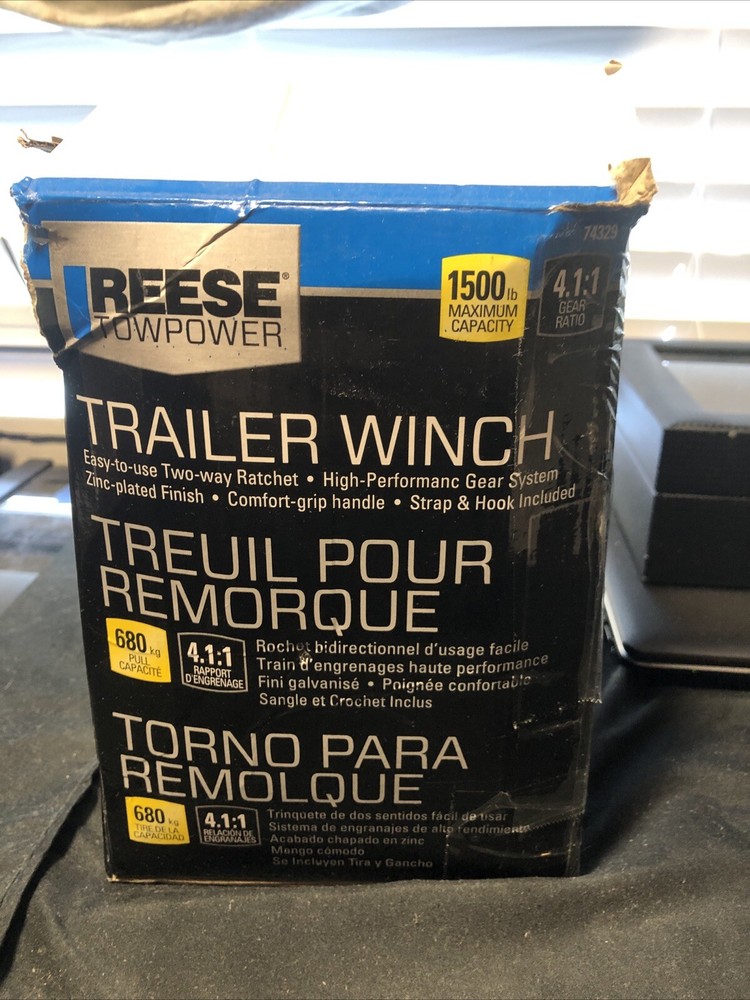 Towpower 74329 Trailer Winch, Silver, Never Used!