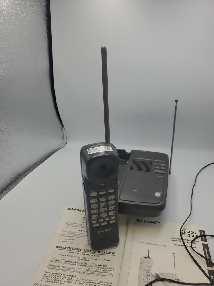 SHARP Integrated Cordless Answering System, FT5400 Gray