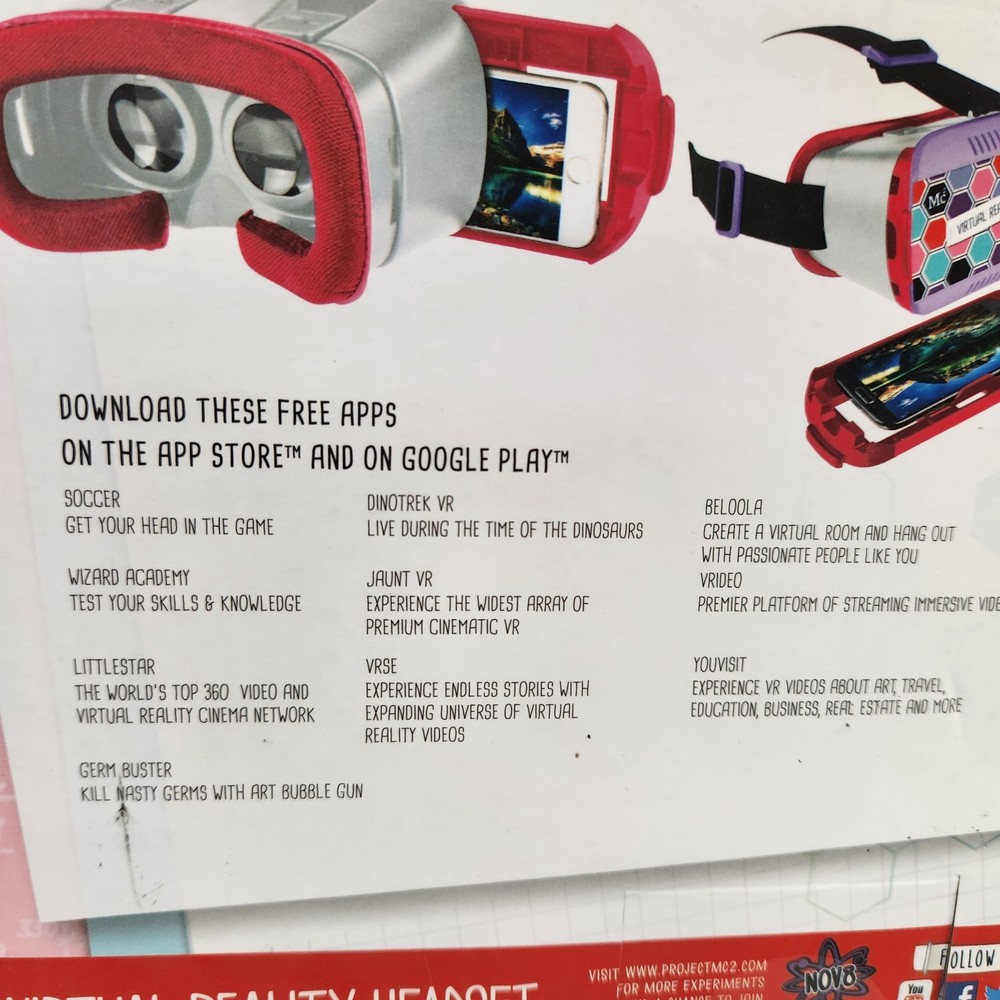 Project Mc2 VIRTUAL REALITY HEADSET 3D Smartphone Compatible NEW