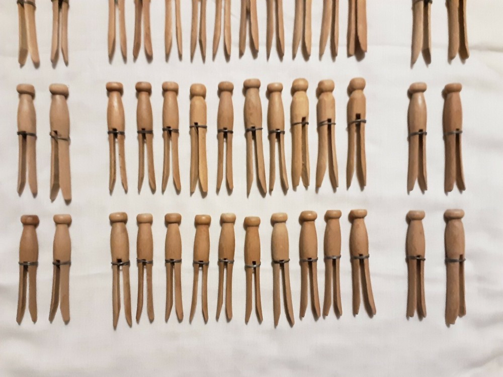 Vintage Wooden Clothes Pins