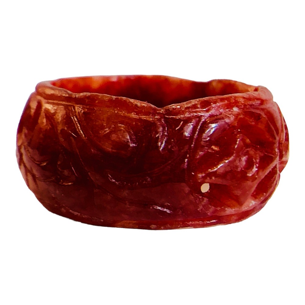 Rust Hand Carved Ring