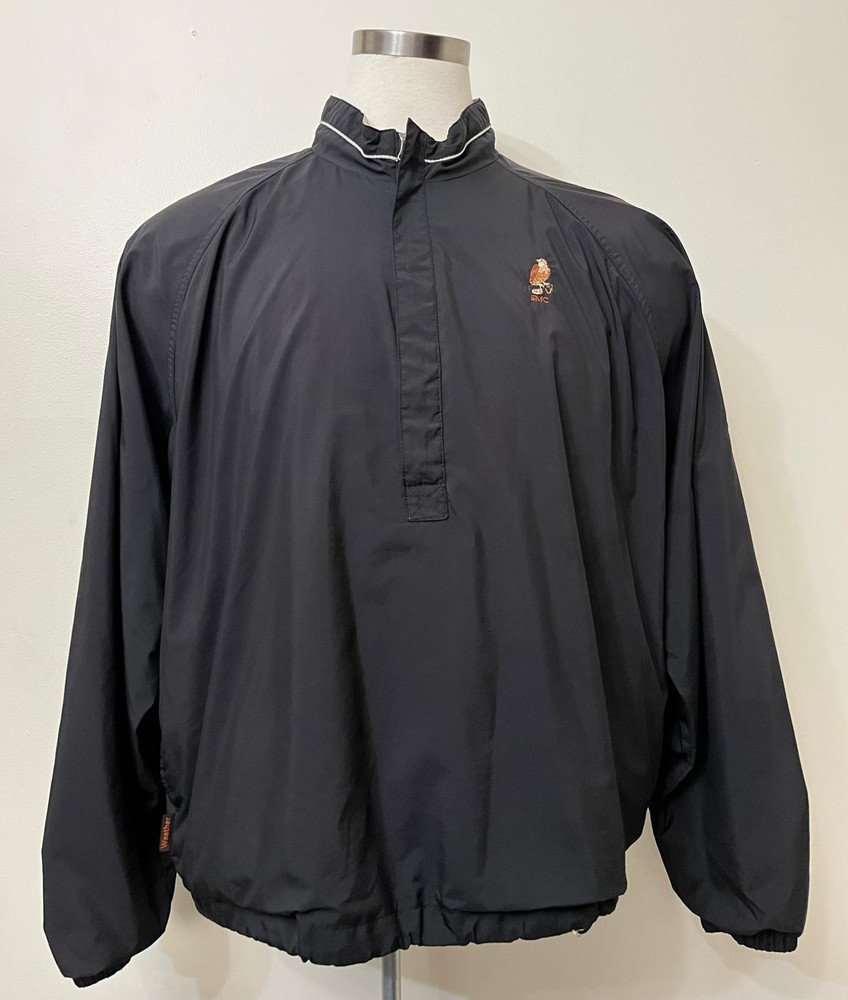 Sunice Golf Jacket Mens Large Black Weather Windbreaker Pullover Zip