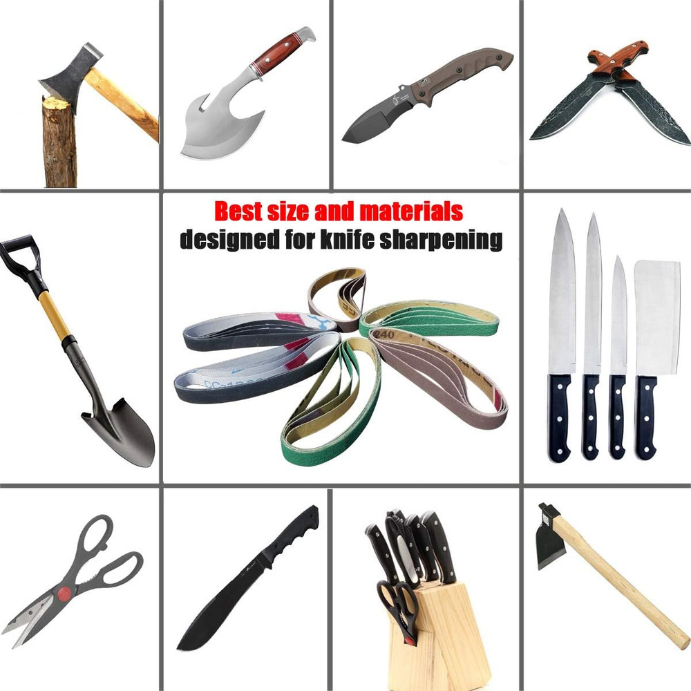 24 Pack 1/2" X 12" Replacement Sharpening Belt Kit for Official Work Sharp (WSKT