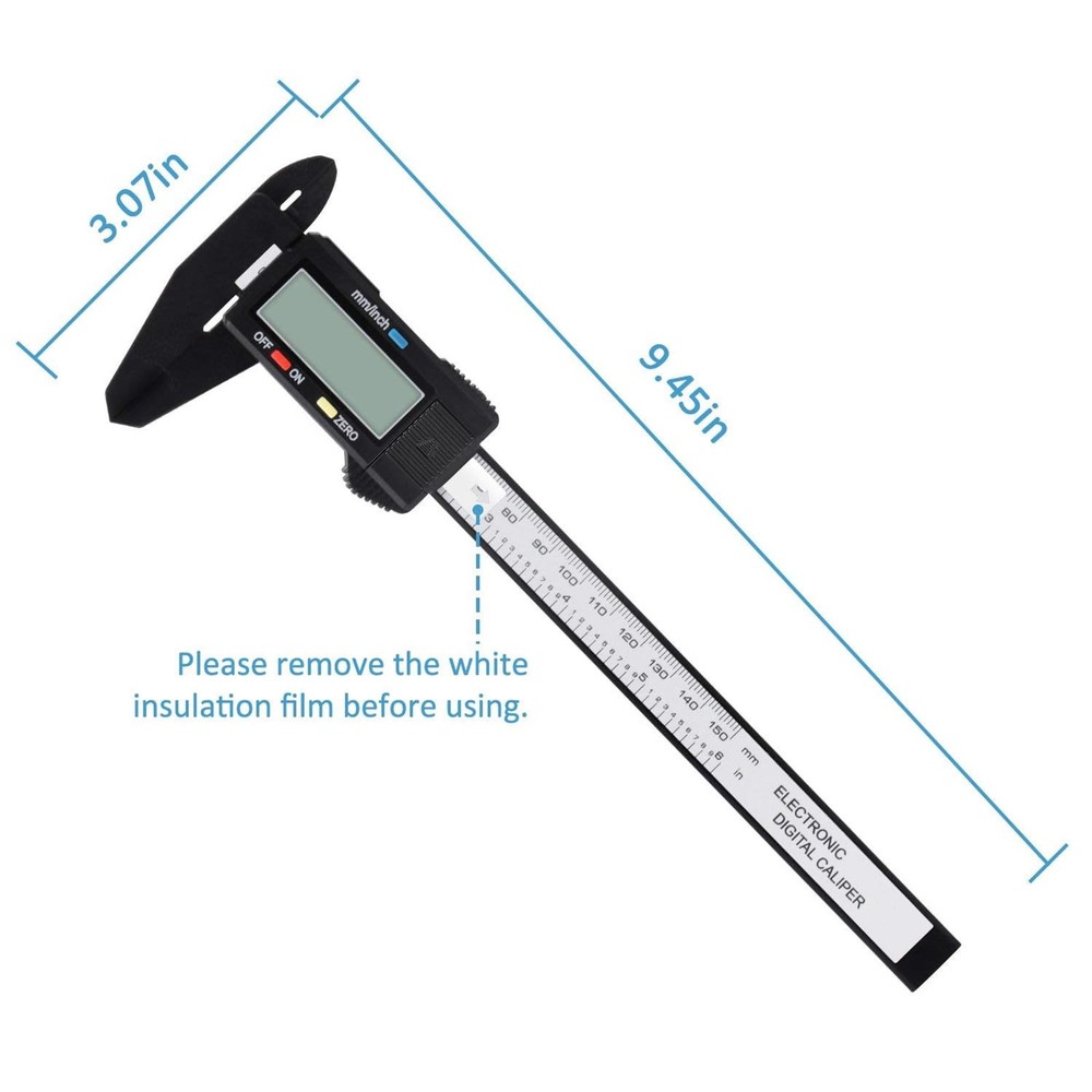 Digital Caliper, 06" Calipers Measuring Tool Electronic Micrometer Caliper w...