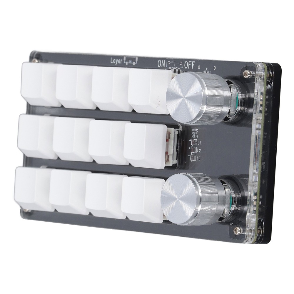 12 Key Knob Keyboard Programmable USB Dustproof Red Switch Mechanical New