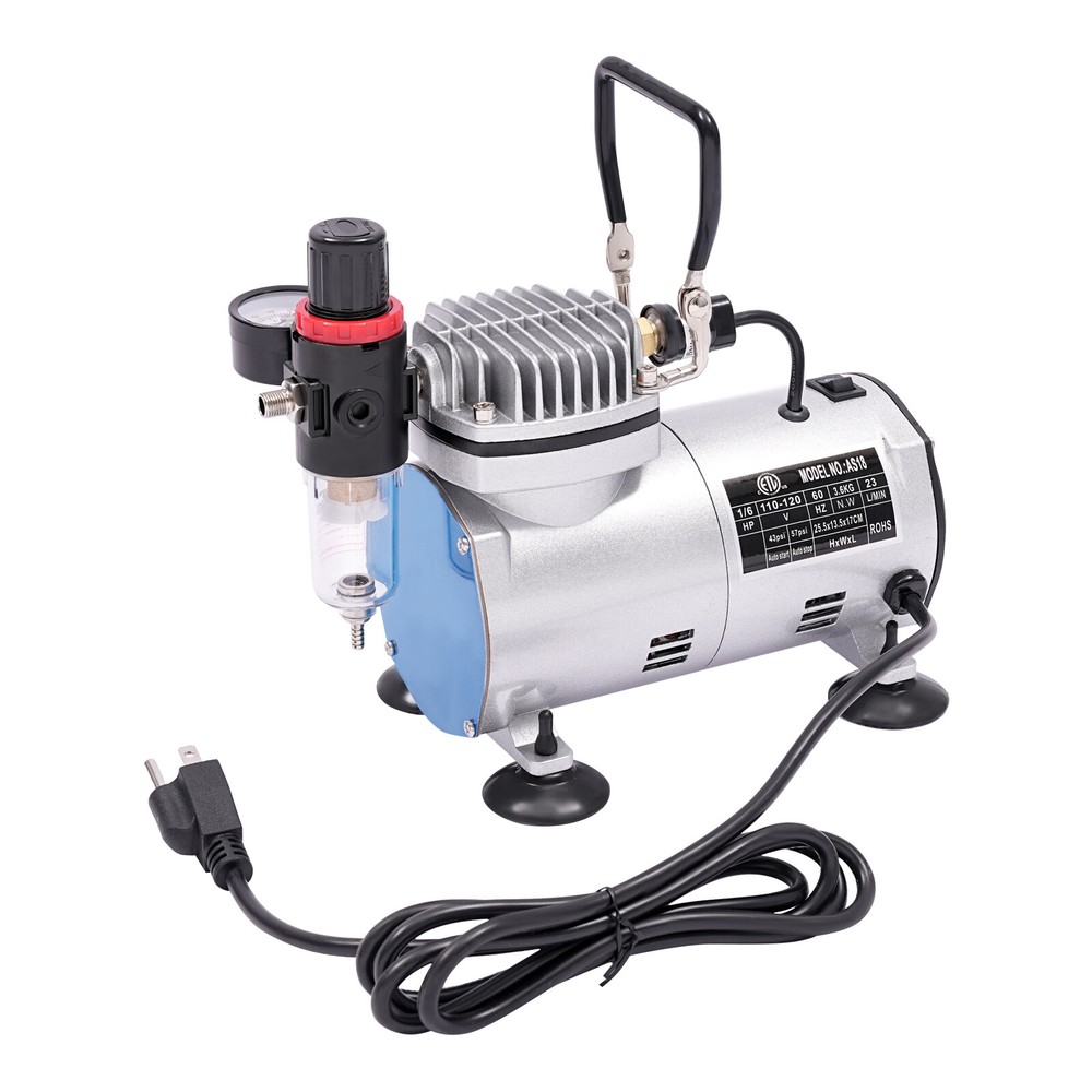 Airbrushing Combo Set w/ 1/6HP Portable Compressor Kit Model Spray Paint Booth