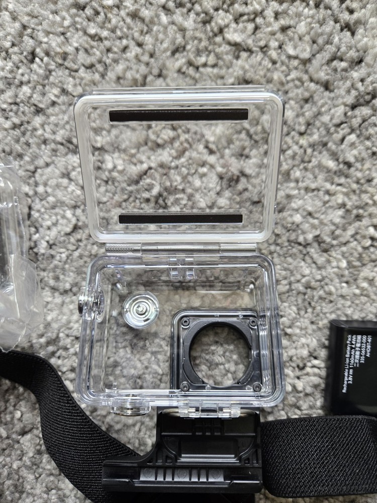 Gopro Hero 4 With Case Different Backs. Wearable Mount W/ Different Attachments