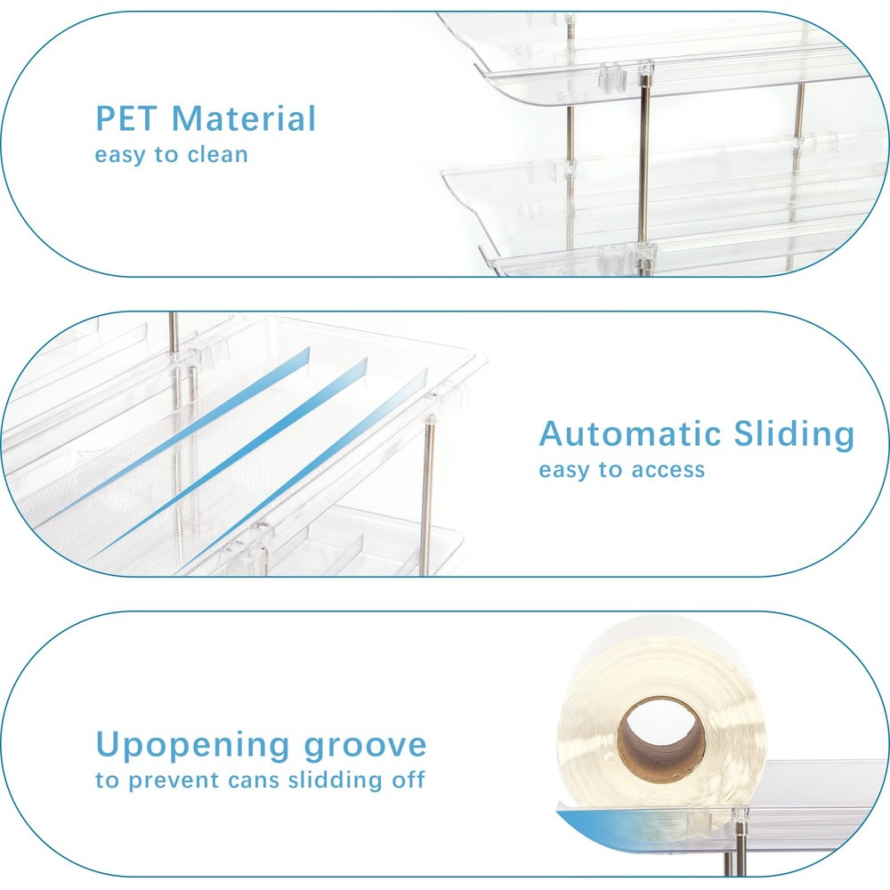 STORICANS Can Organizer For Pantry, Adjustable Height And Width Canned Goods ...