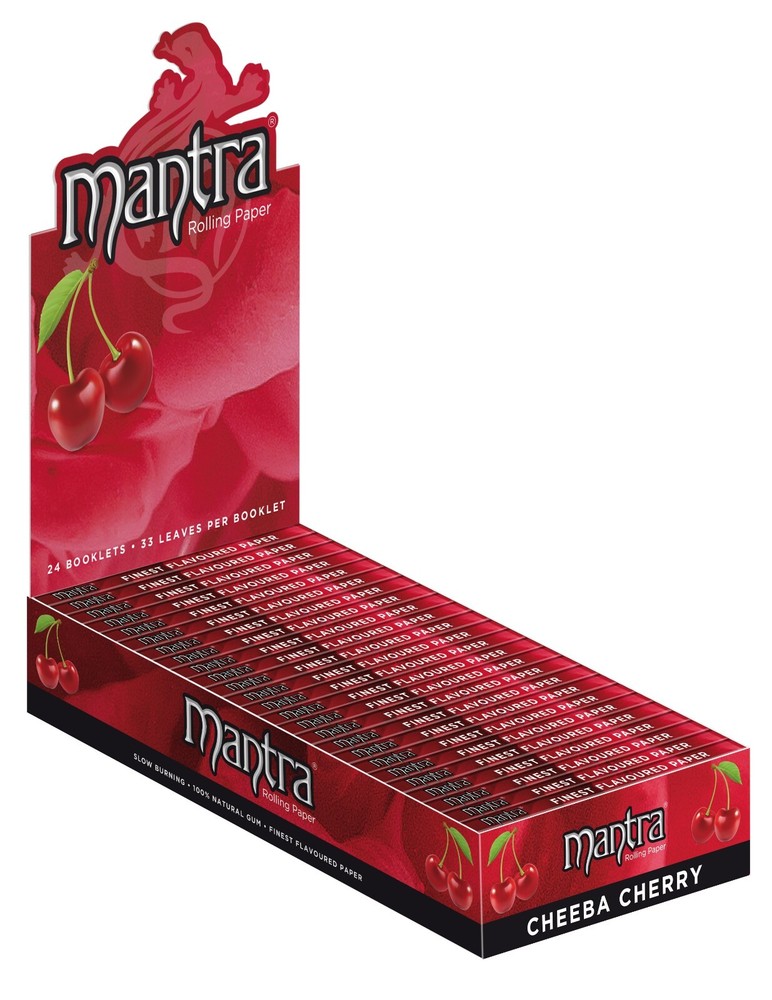 Mantra Papers Cherry Flavored Rolling Paper Full Box (24 Booklets)