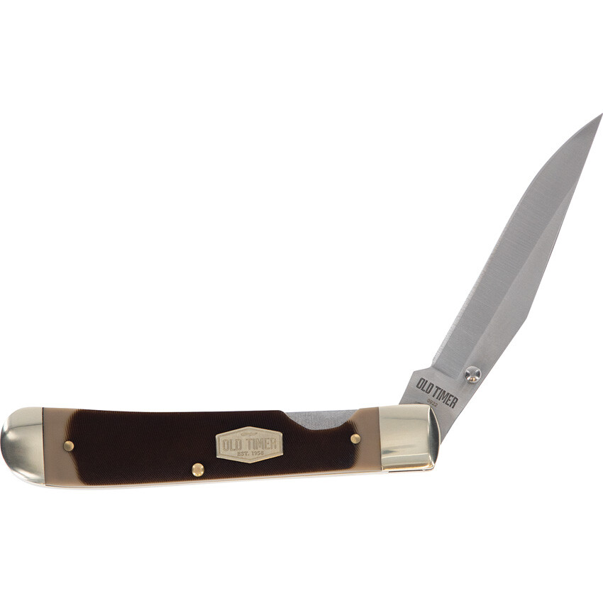 Schrade Old Timer Trapper Linerlock Sawcut Delrin Folding Pocket Knife