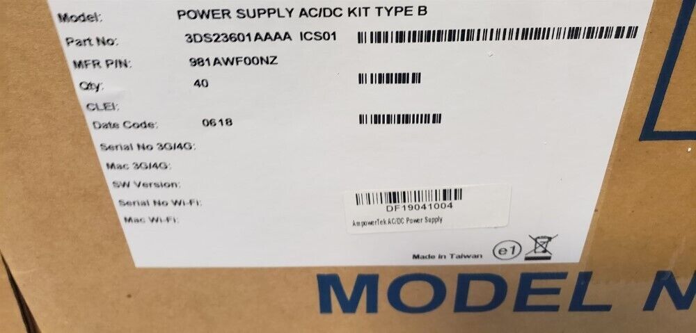 AmpowerTek AC Adapter AU60AA-00, Output: 48V DC 1.25A