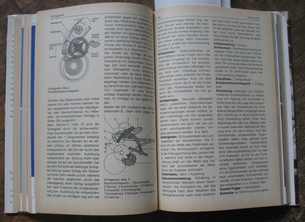 German Book Clock WATCH Design Construction Technology Assembly timekeeping Old