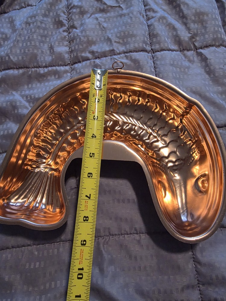 Copper Salmon Baking Mold With Wall Hook. Unbranded