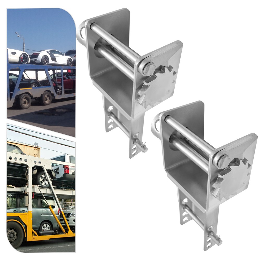 2-Pack Heavy-Duty Trailer Stake Pocket Winch for Safe Cargo Loading