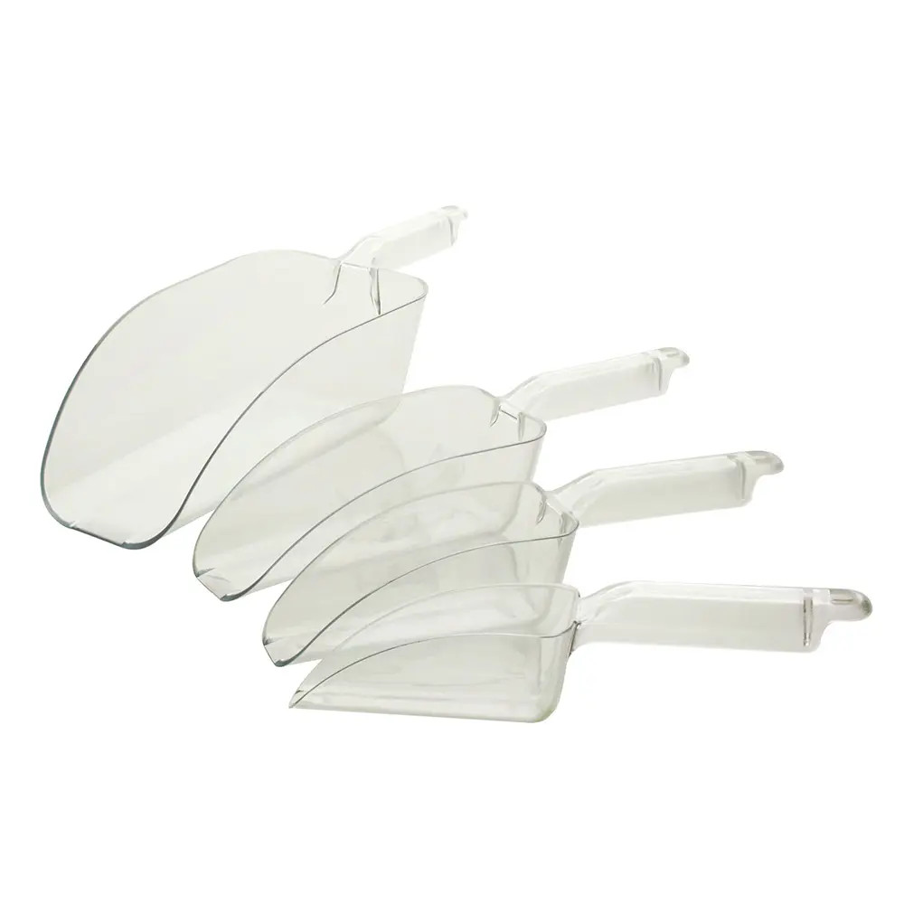 Thunder Group PLSC006CL 6 oz Clear Polycarbonate Ice Scoop w/ Beveled Tip