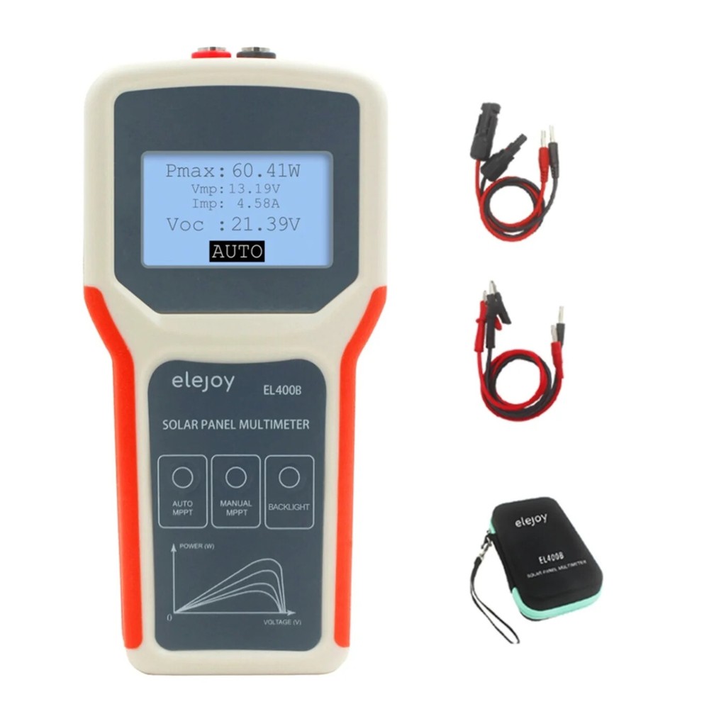 Solar Multimeter for PV Panel, MPPT Tester Measures Open/Short Circuit Voltage
