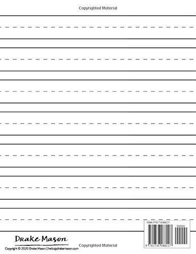 Lined Paper for Kindergarten Writing: 120 Blank Handwriting Practice Pages
