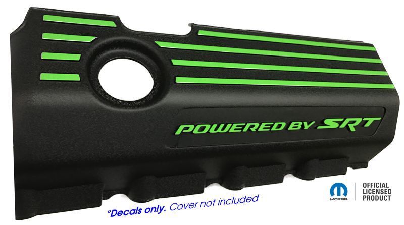 POWERED BY SRT Engine Cover Decals Charger and Challenger Scat Pack