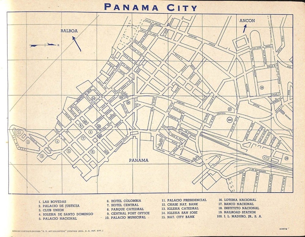 c1941 Panama Canal Souvenir Book Curt Teich CPB2