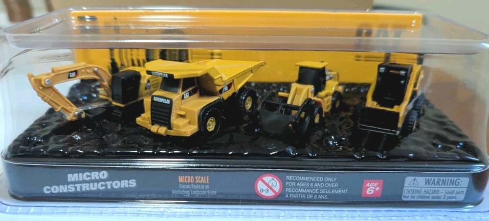 CAT MICRO CONSTRUCTORS BY DIE CAST MASTERS 4 PIECE SET MICRO SCALE
