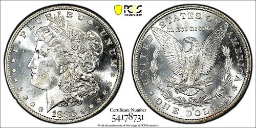 1880 S Morgan Silver Dollar PCGS MS-64