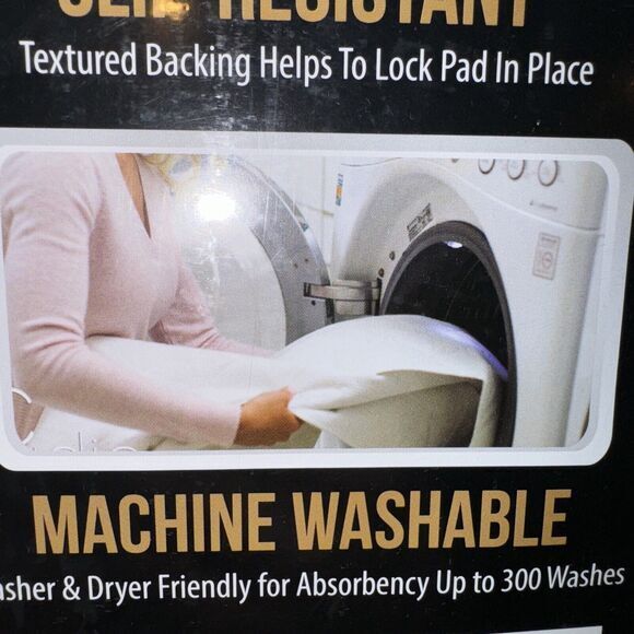 Gorilla Grip Maximum Absorbency Incontinence Pad Machine Washable Slip-Resistant