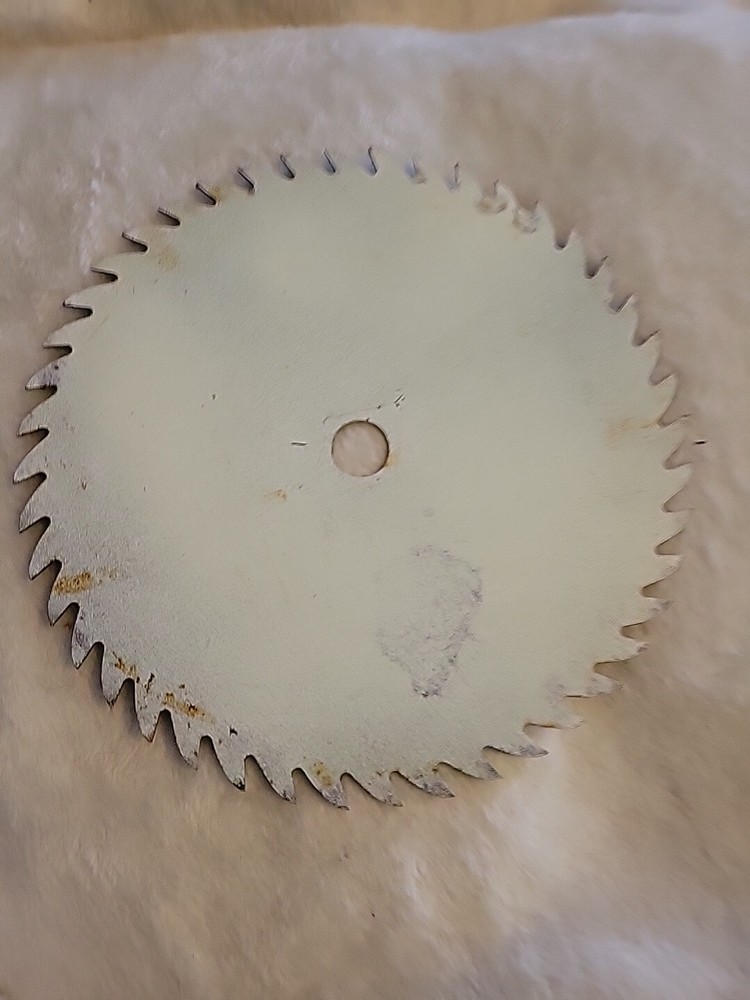 Hand Painted Circular Saw Blade Tree Apple Scene