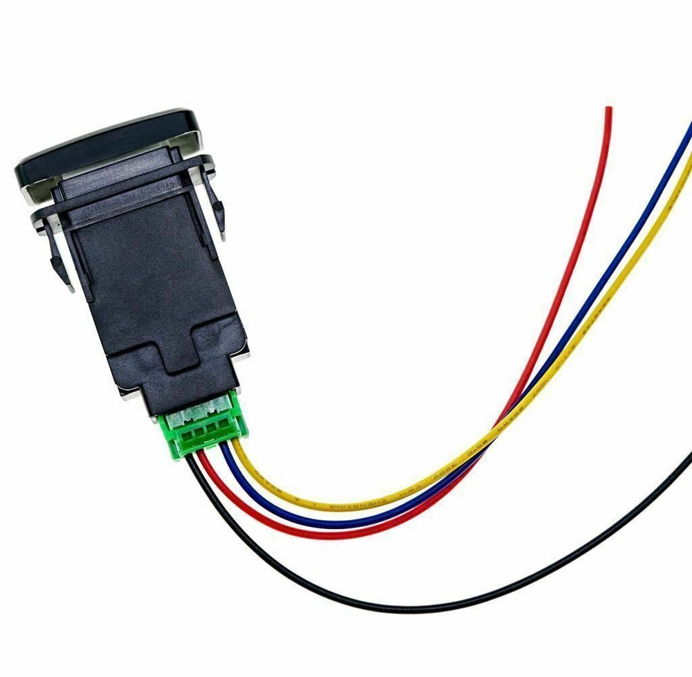 32mm 4-Pole Push Button 12V Switch W/LED Light for Add-on Indicator Lights