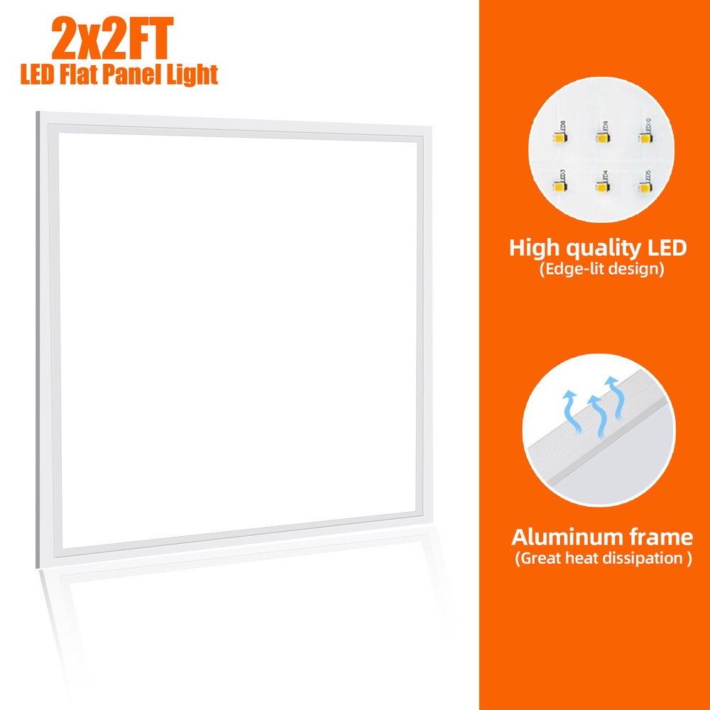 4 Pack LED Flat Panel Light 2x2 ft,White LED Drop Ceiling Office Lights,45W=150W