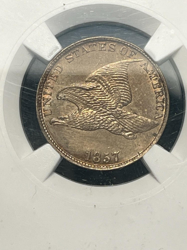 1857 Flying Eagle Cent Uncirculated Details
