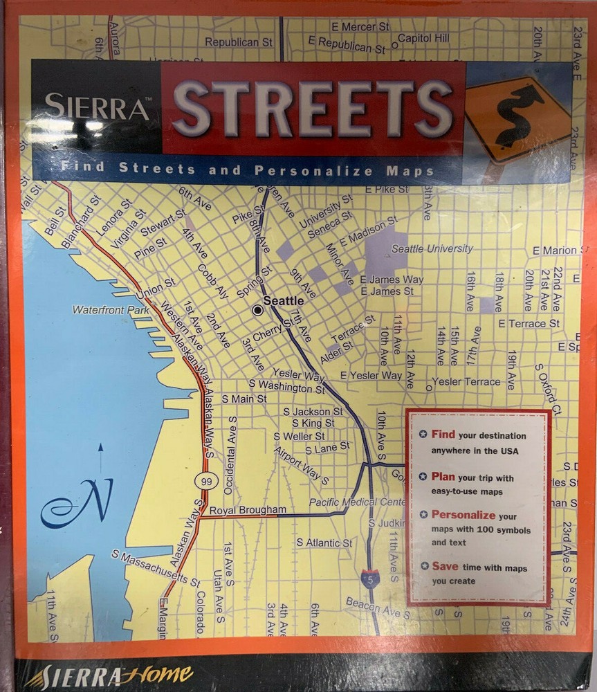 Sierra Home Software Pack Visual Home & Sierra Streets 1998 Windows (SEALED)
