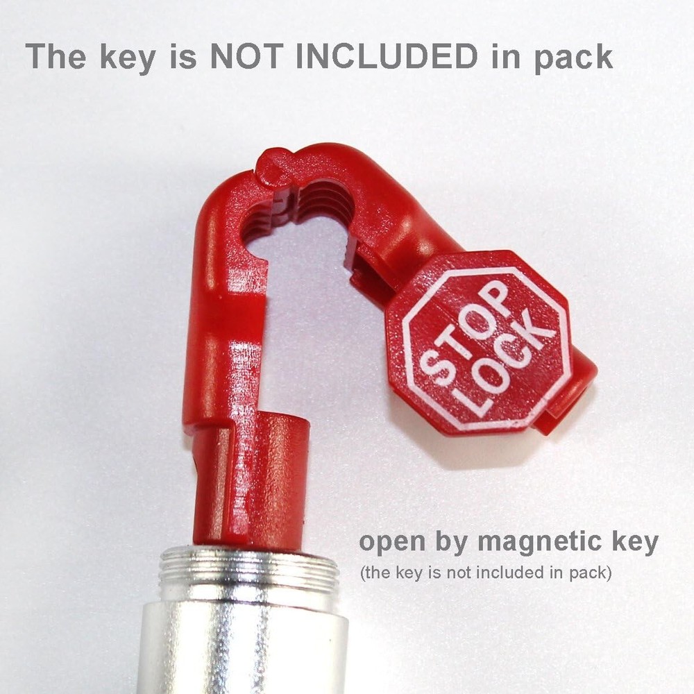 Peg Hook Locks Stop Lock 47Pcs Plastic Red Stop Locks Retail Peg Hook Security