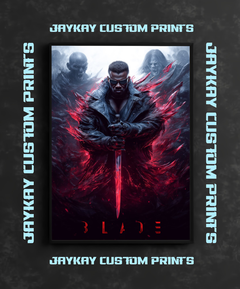 Blade Marvel Comic MCU Poster Print - No Frame