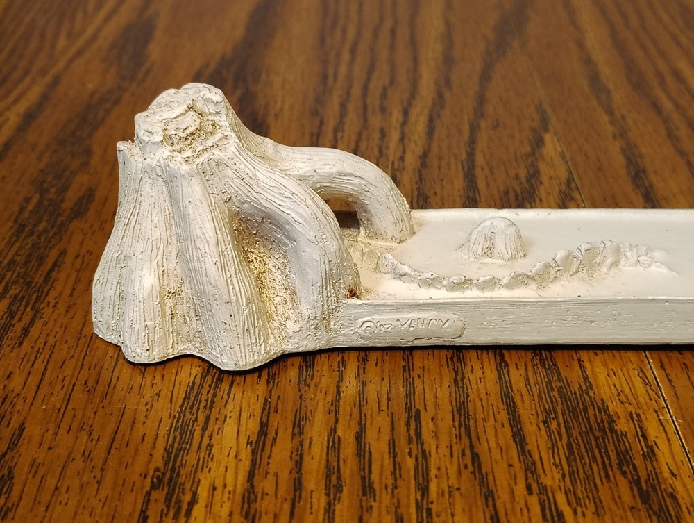 Alligator In Water Tree Stump On One End Incense Holder