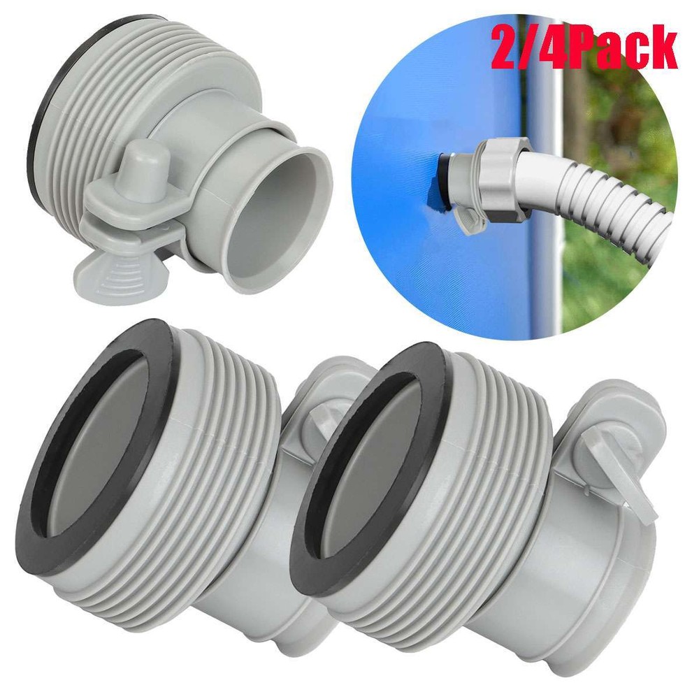 2/4Pack Adapter B 1.25" to 1.5" Type B Pool Hose Adapter Replacement Accessories