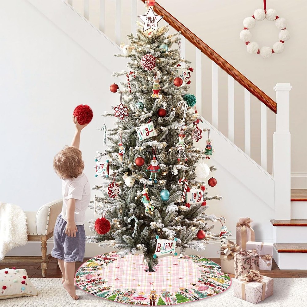 Nutcracker Christmas Tree Skirt 48'' Nut Cracker 48 inches, Colorful