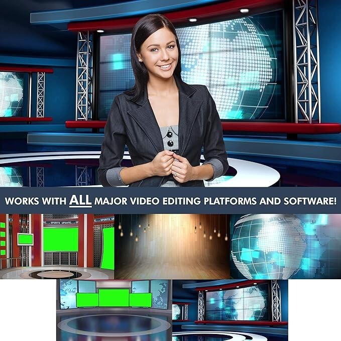 Virtual Set News Backgrounds - HD Studio Pack Volume 1