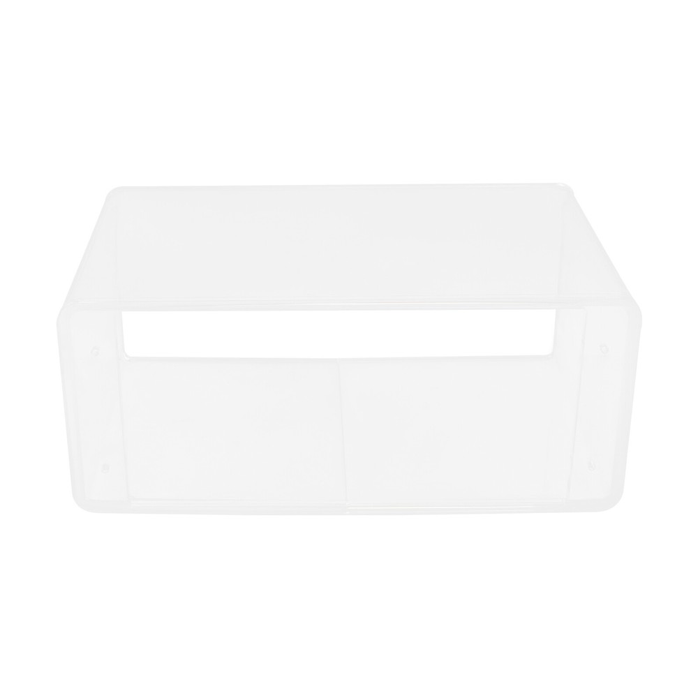 Clear Acrylic 2-Tier Wall-Mounted Nightstand | Floating Bedside Table
