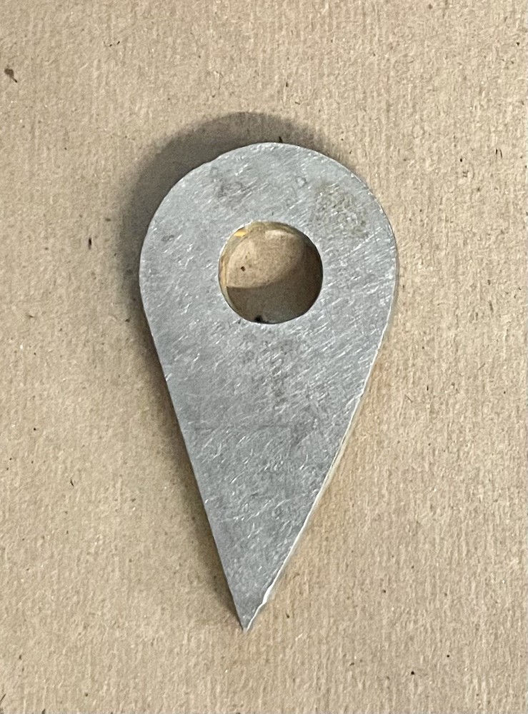 Weld On Tear Drop Tab With 1/2 Inch Hole