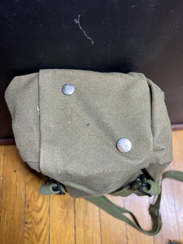 vintage military canvas haversack