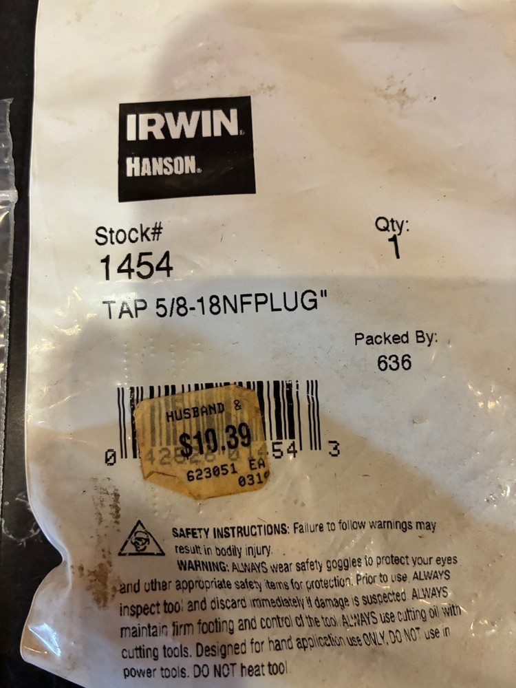Misc Irwin Hanson Taps NEW