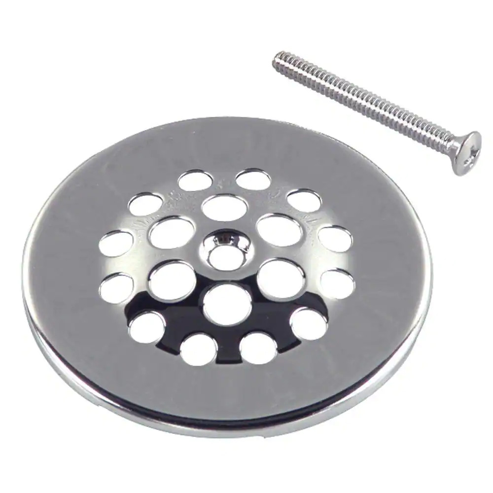 2-7/8 In. Bath Grid Strainer with Screw in Chrome