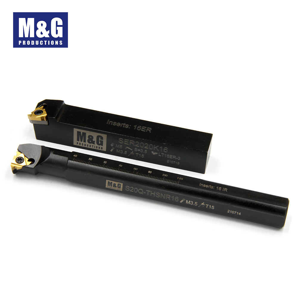 Internal and External Threading Tool Set with Inserts