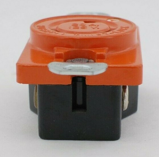 Hubbell L5-20 Orange Twist-Lock Receptacle