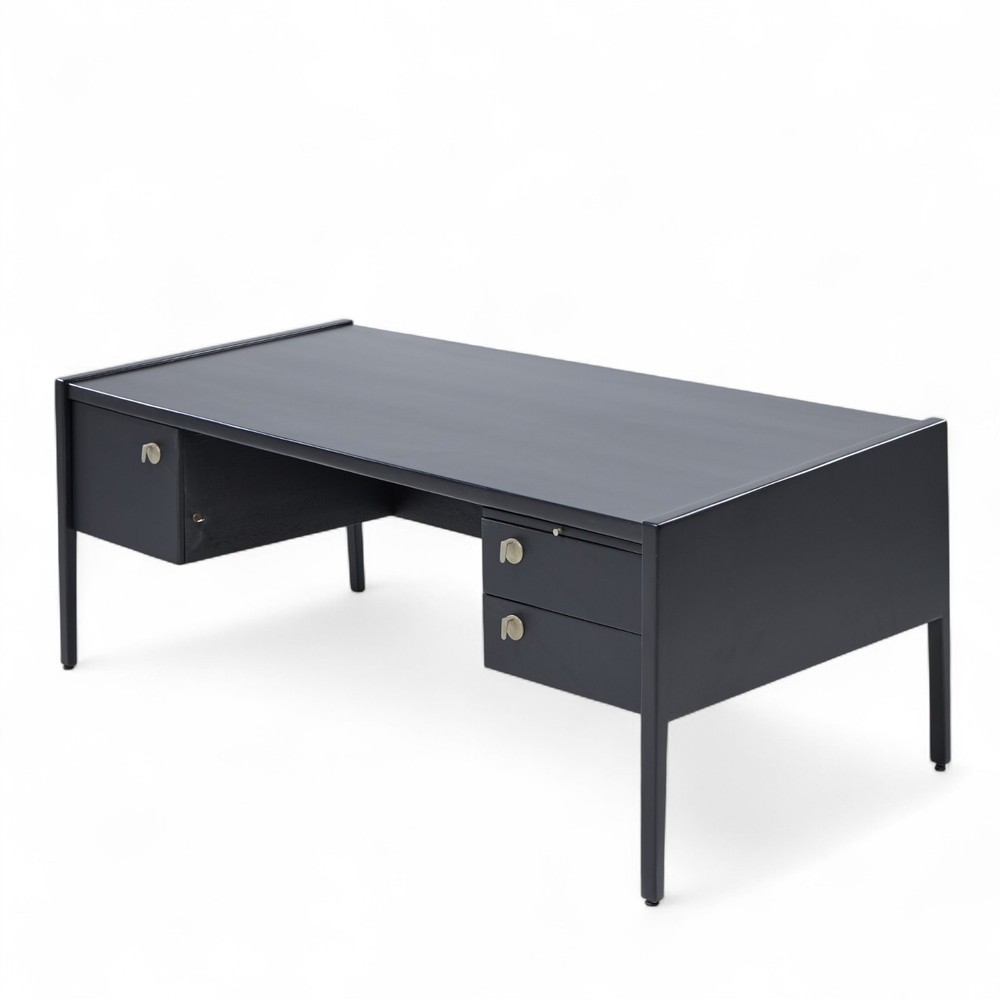 Jens Risom Mid Century Ebonized Walnut Desk